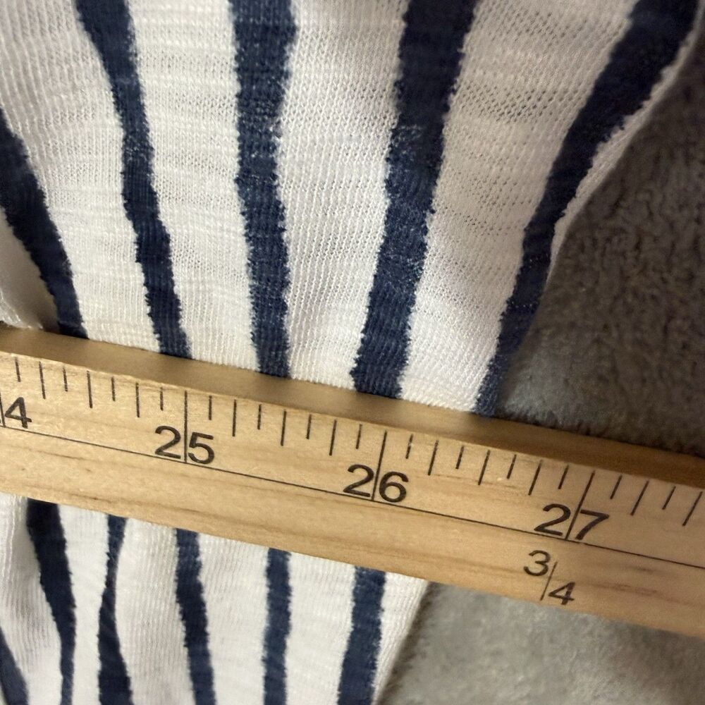 Chicos Blazer Womens 4 US 2XL Blue White Striped Nautical Beachy Modal Blend - Picture 5 of 9